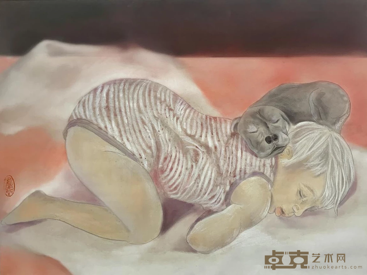 《非飧·眠》 童熙乔 75x100cm 2019年 纸本水墨