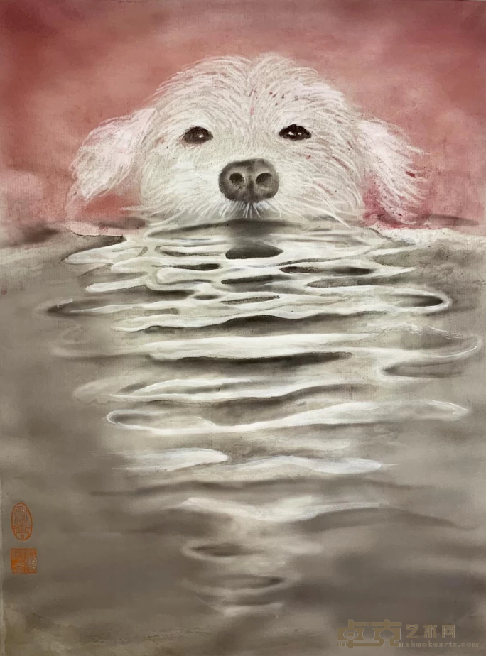 《非飧·嘿》 童熙乔 55x41cm 2019年 纸本水墨