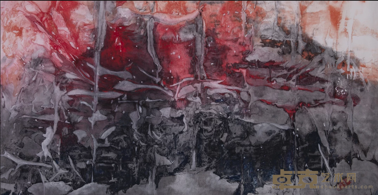 《风水3》 傅新民 128x64cm 2019年3月 水墨