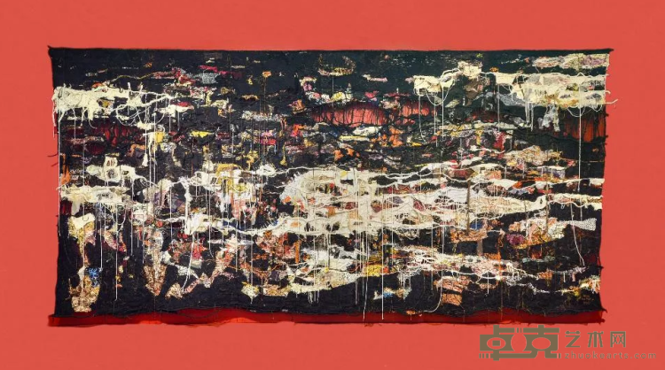 《Dunia Dalam - Inside World》 Gatot Pujiarto 300x600cm 2017 canvas, textile, thread