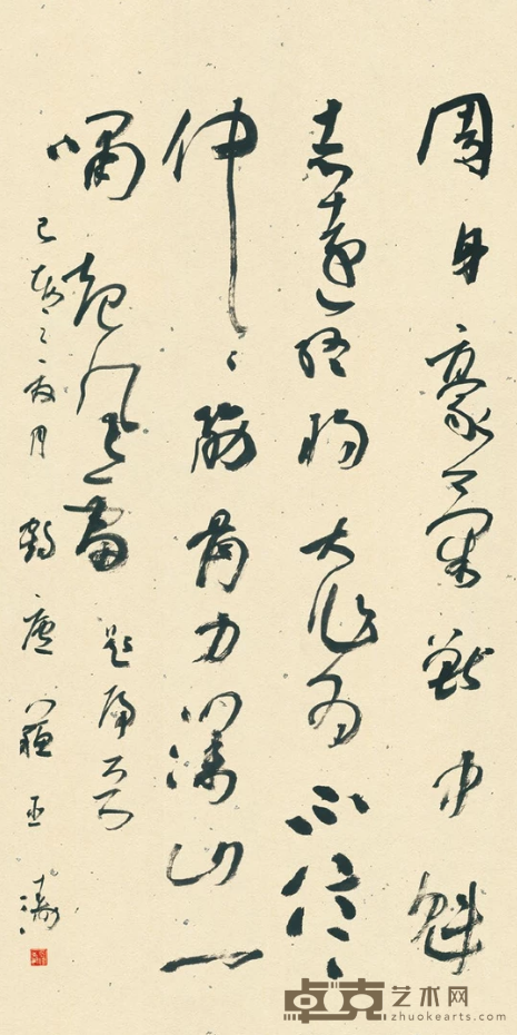 《题虎诗一首》 苏亚涛 138x69cm 2019年 草书条幅