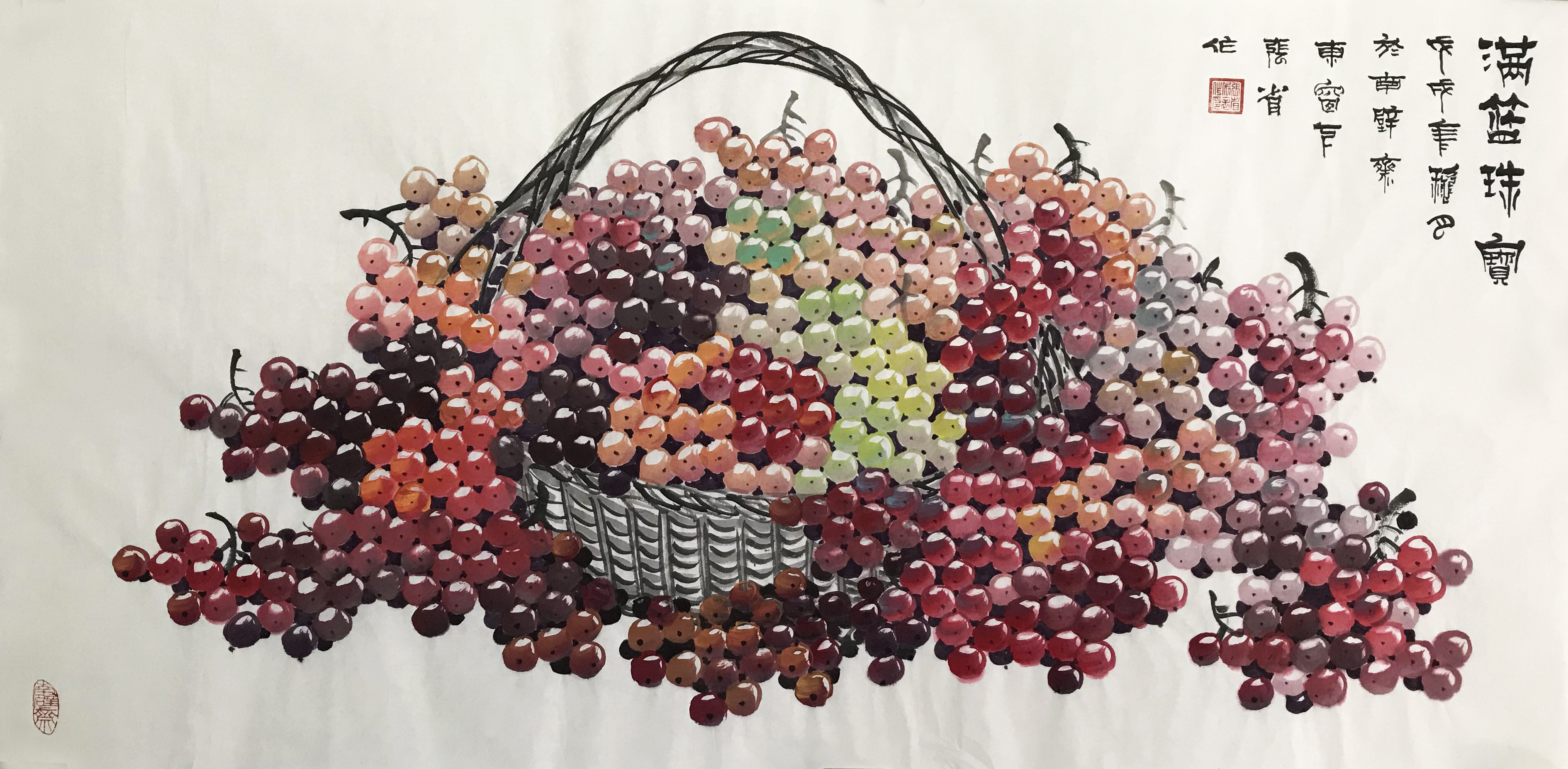 满篮珠宝136X68CM