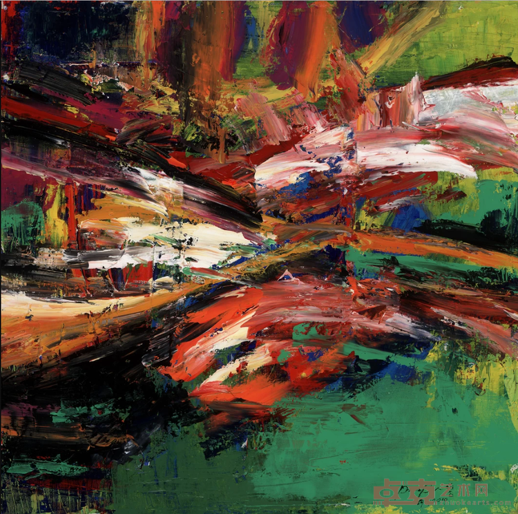 《西藏记忆05》 张肇达 180x180cm 2019年