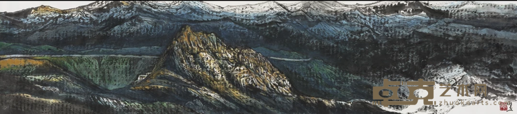 《丝路烟云系列 伊犁》 张肇达 234x53cm