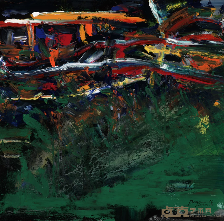 《西藏记忆04》 张肇达 200x200cm 2019年