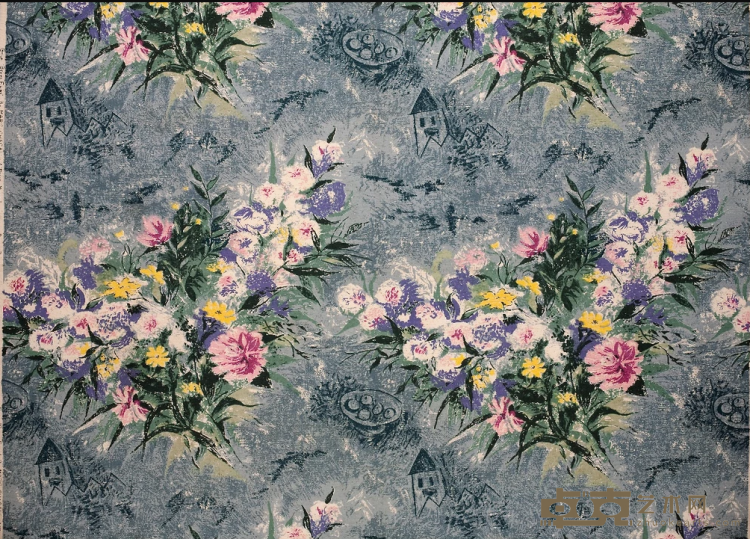 《娇花》 马克·夏加尔 丝网印花，棉、人造丝家具布