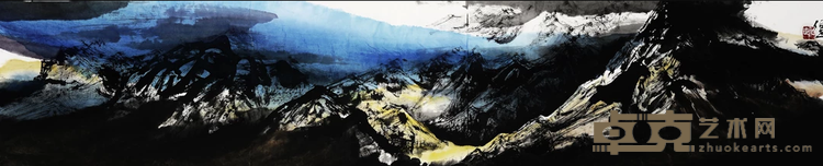 《丝路烟云系列 秦岭1》 张肇达 234x53cm 2016年