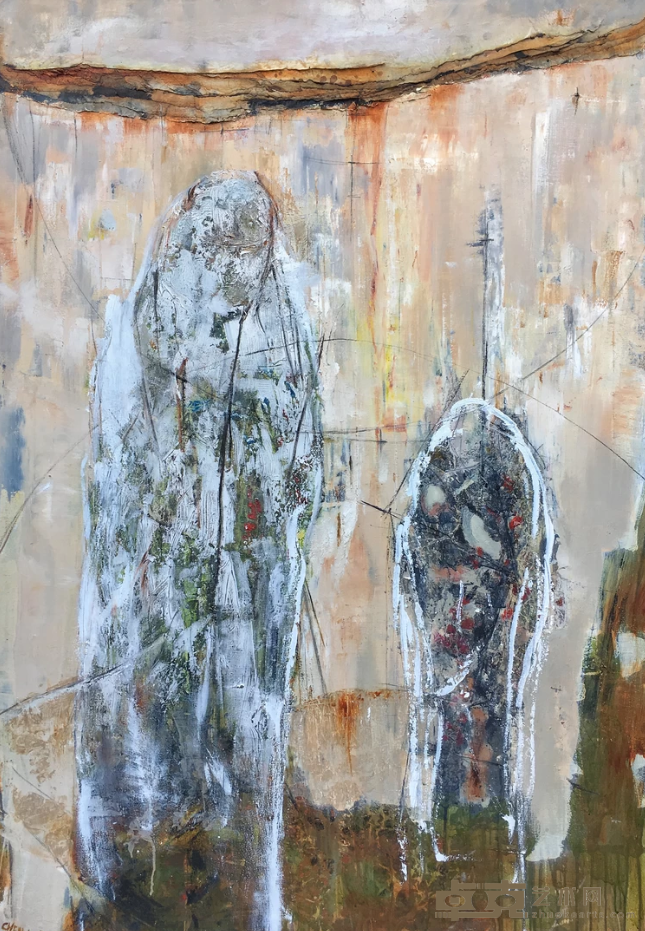 《中药·淮山》 陈树强 110×160cm 2018年 布面综合材料