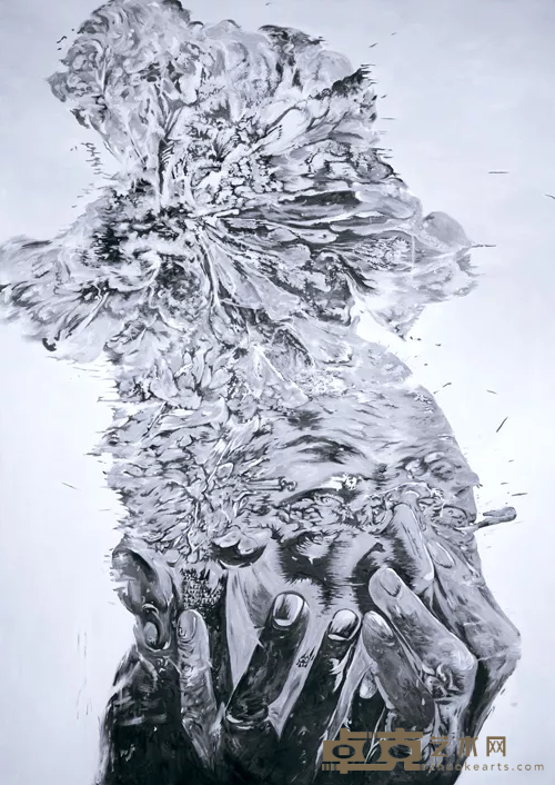 中国情人-灰，296x210cm，布面油画，2007 王轶琼
