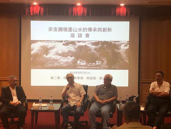 座谈会第二场（左起）：来支钢、林章湖、熊宜敬、刘文杰