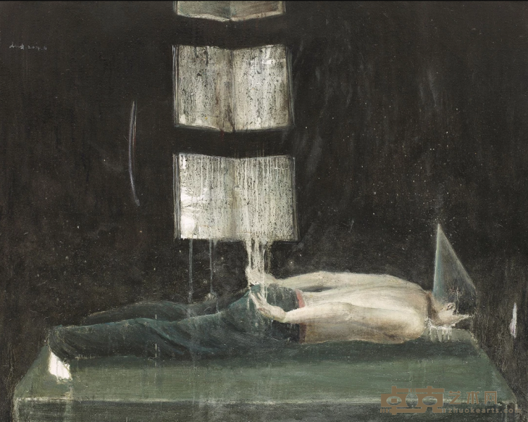 《被异端悬置的人之2》 林文 100x80cm 2014年 布面油画