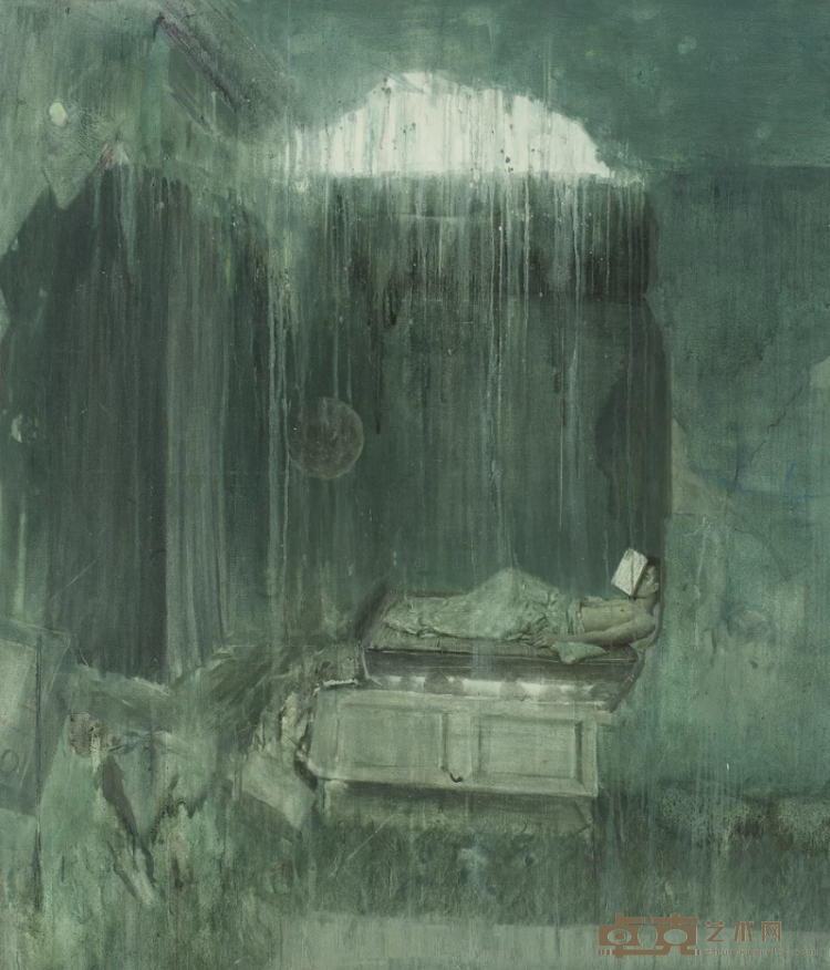 《寒床之洞》 林文 159x136cm 2017年 布面油画