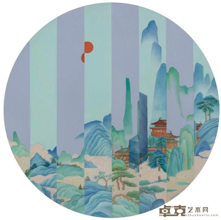 《空中楼阁》 魏阳阳 120×120cm 2019年 布面油画