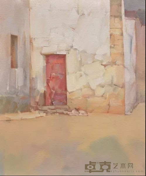 《小红门》 陈建民 50x60cm 2010年 布面油画