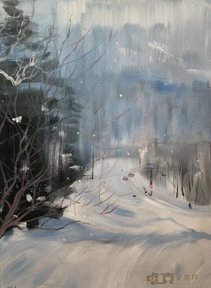 《滑雪-小樽》 章剑 138x100cm