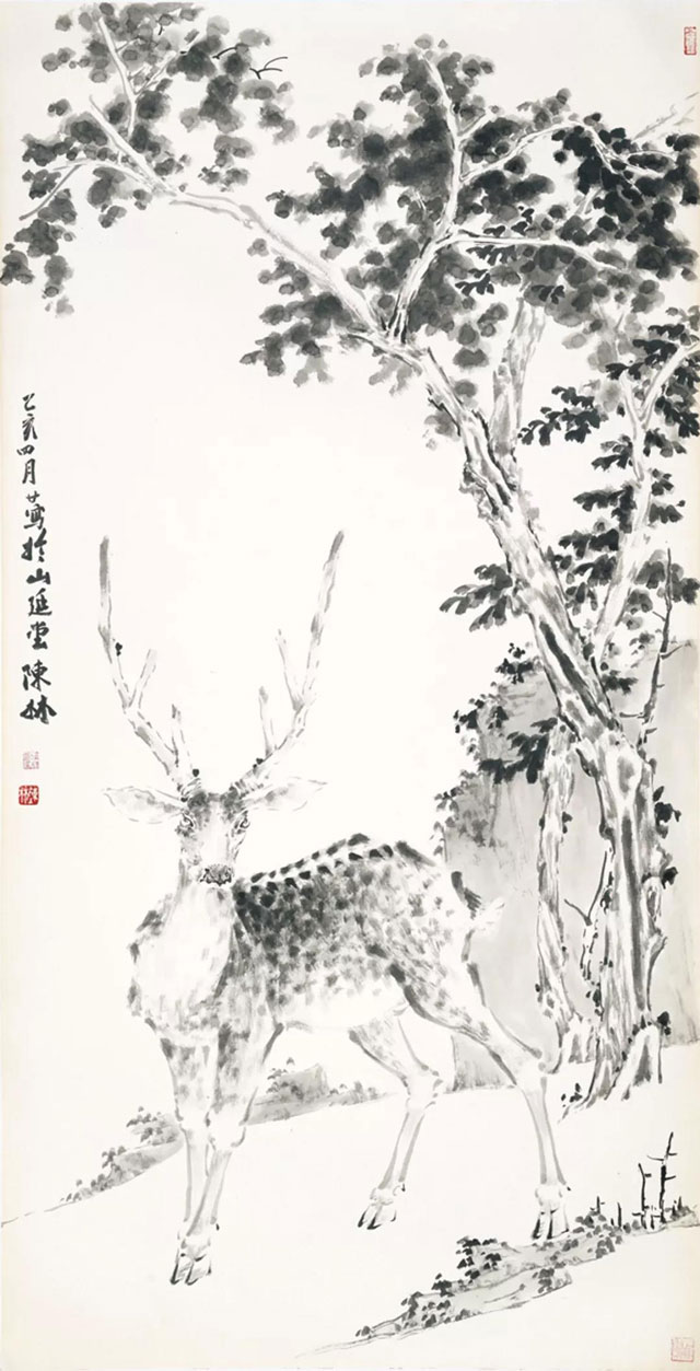 春　深--135×69cm　纸本水墨　2019年