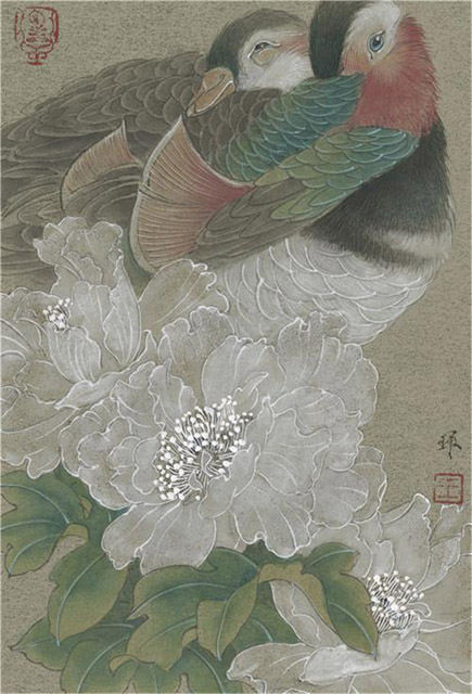 《花鸟小品4》17×25cm 卡纸设色 2019年