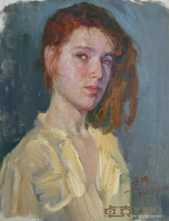 《女模特》 栗子明 72x53cm 2015年