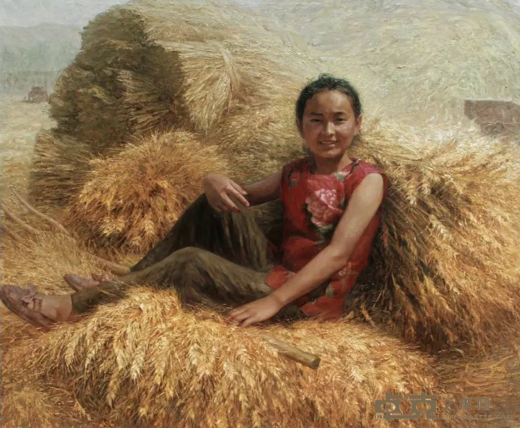 《夏收》 栗子明 130x100cm 2001年