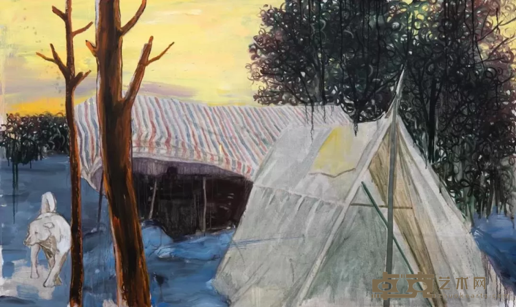 《帐篷》 李海峰 150x200cm 2019年 布面油画