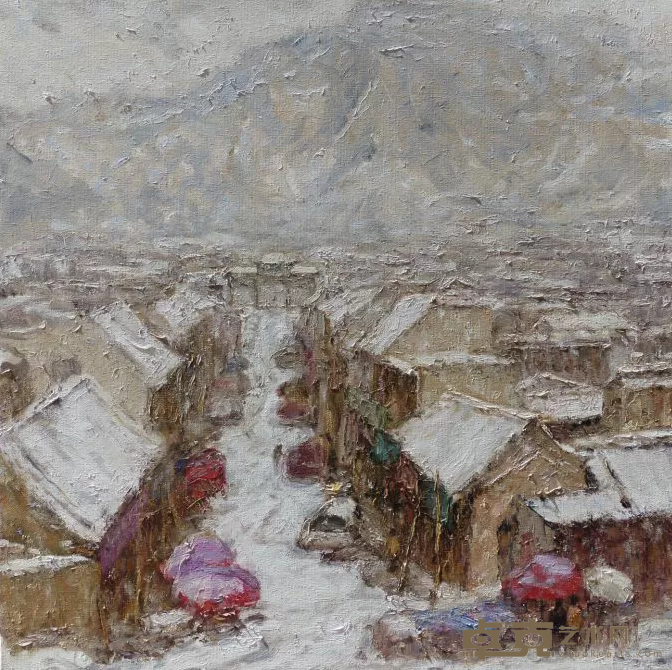 小城暖冬》 栗子明 80x60cm 2018年