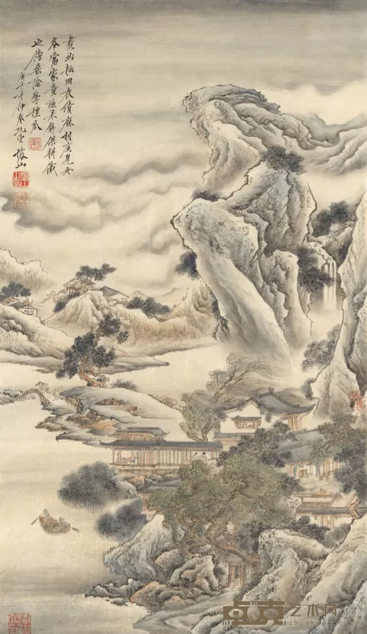 《范成大诗意·四时田园杂兴》 张榕山 52x92cm 1990年
