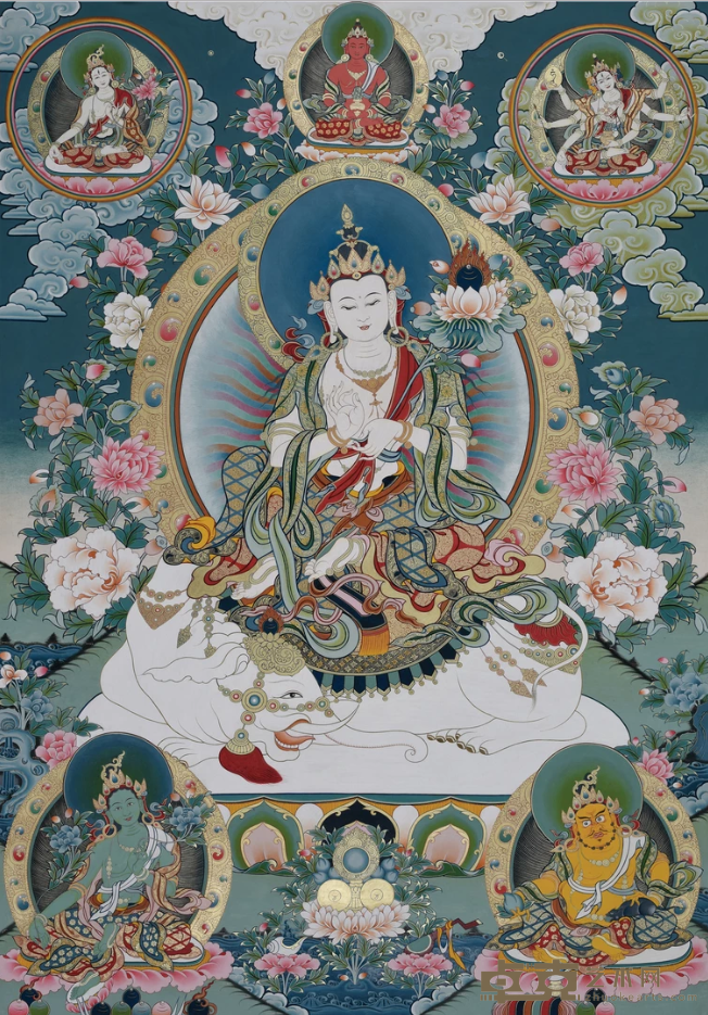 普贤菩萨 桑吉才让 91cm × 63cm 彩唐