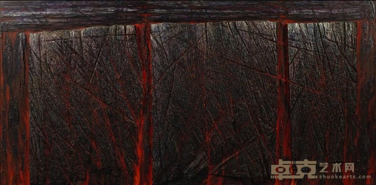 《殇·NO.35》 吴武彬 300x150cm 2019年 油性金属综合材料