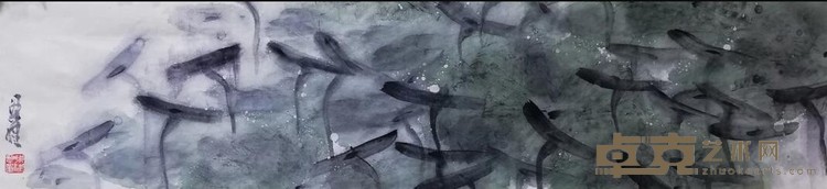 《墨荷》系列一 梁健 26x40cm 纸本水墨