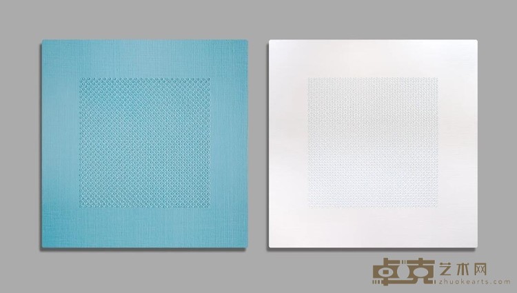 表里 - 绿 陈彧凡 80×80cm × 2 2014 布面丙烯综合技法