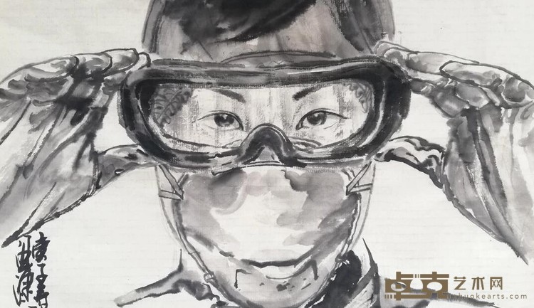 《战疫》系列一 梁健 20x40cm 2020年 纸本水墨