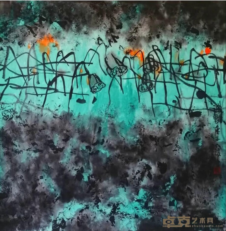 《律动》 张大玮 68x68cm 纸本水墨