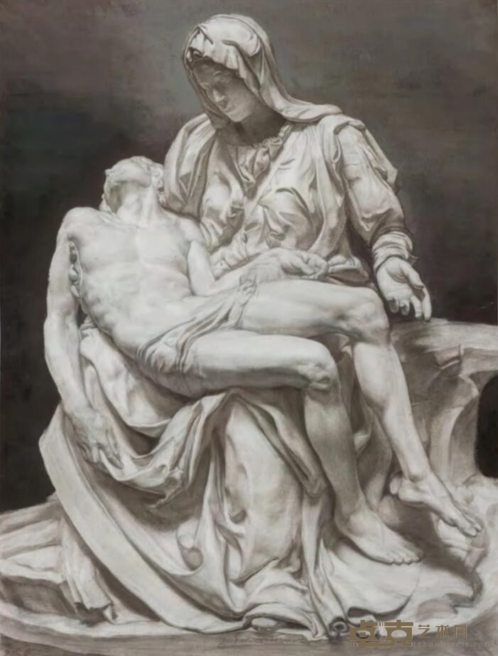《素描石膏像》 姚然 104x78cm 2008年 铅笔