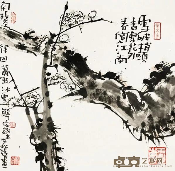 《春信入江南》 朱松发 50×50cm