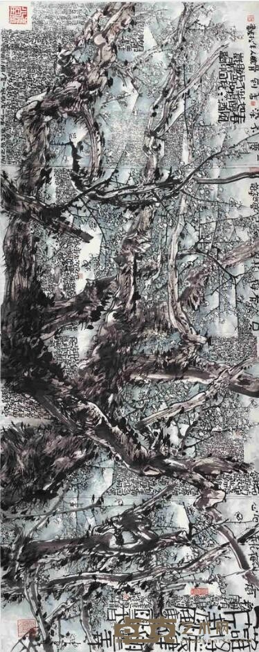 《香雪》 朱松发 143×361cm