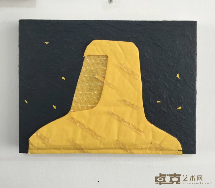 《YELLOW!》 刘波伦 40x50cm 2020年 综合材料