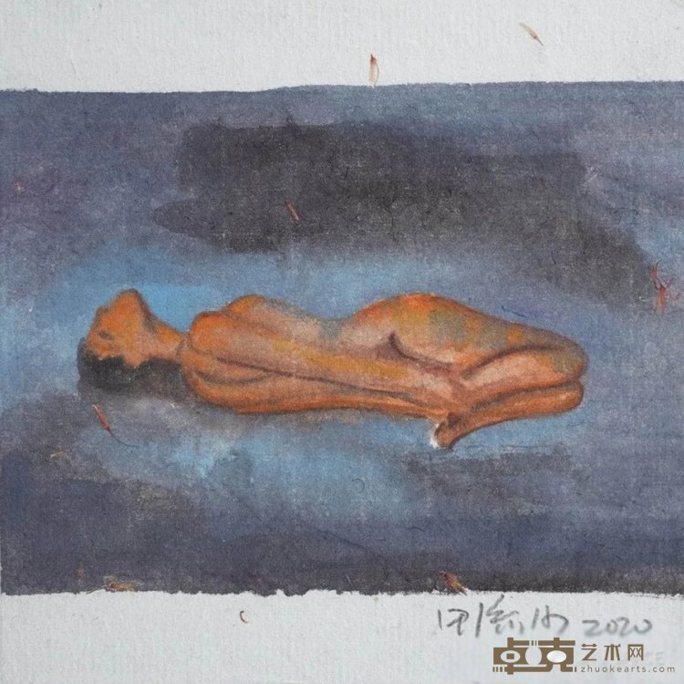 《梦》 田流沙 18x18cm 纸本水墨