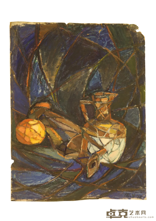 《哥们儿 Bros》 38.5x49.5cm 1978年 纸本油画_Oil painting on paper