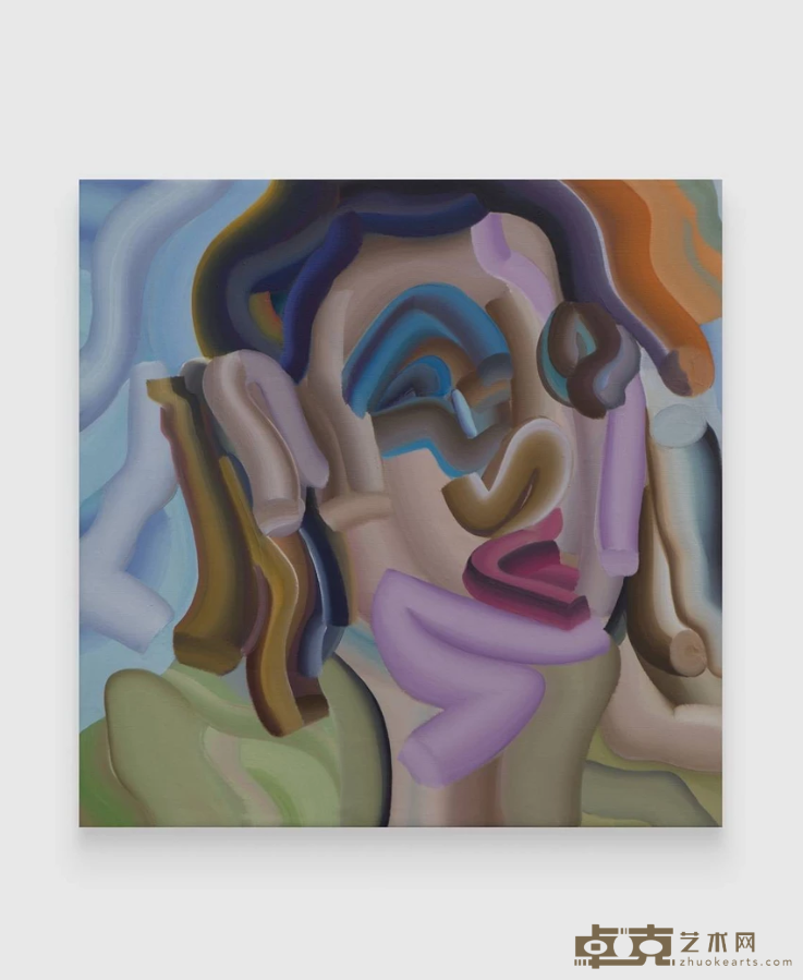 《女青年10》 丁力 50x50cm 2019年 布上油画