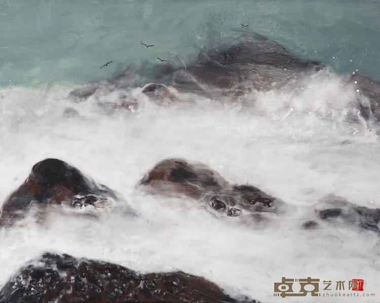 《潮》 天浔 40x50cm 2018年 蜂蜡