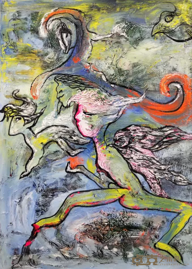《The angel of fantasia》 易婷 60x90cm 2020年 布面油画