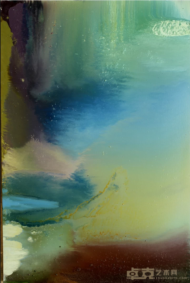《晨湖》三联画之右 藏渊 120x180cm 2020年 布面油画