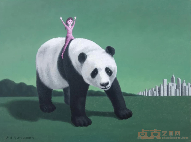 《人·动物·城市系列5号》 朱文清 80x60cm 2020年 布面油画
