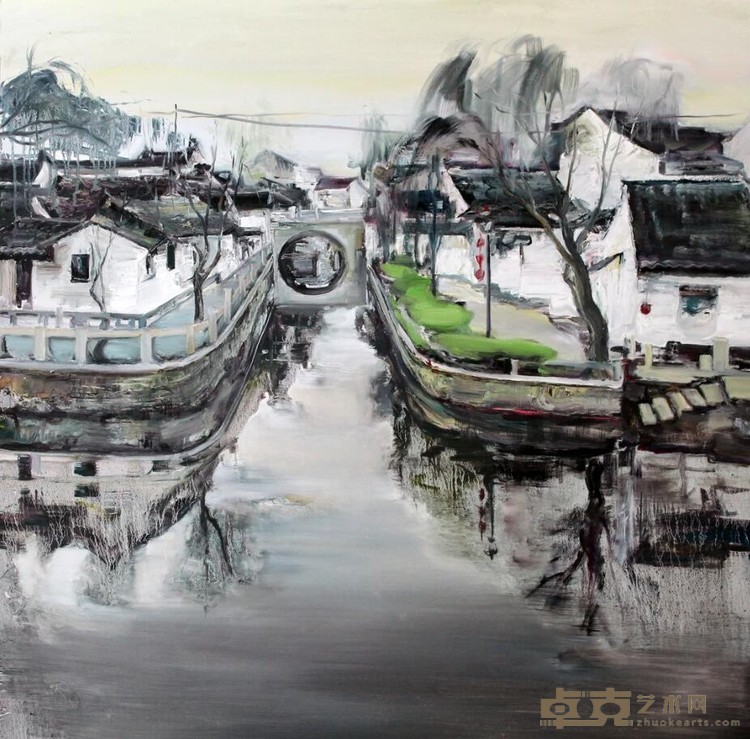 《虞——迎春桥》 张洁 120x120cm 2014年