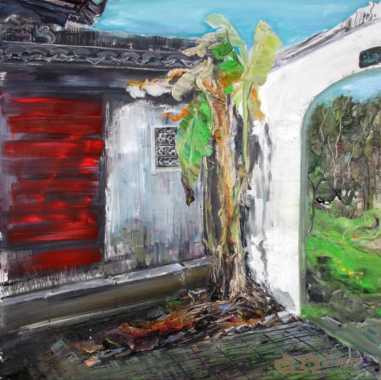 《虞——翁同龢纪念馆》 张洁 120x120cm 2014年