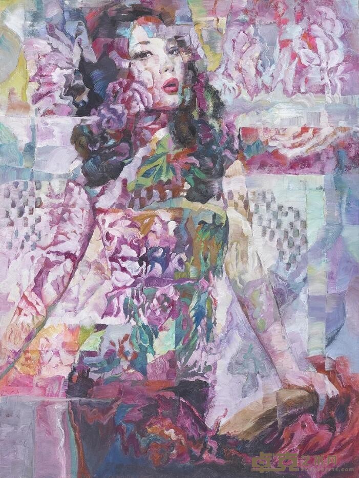 《海派旗袍之二 Oriental cheongsam 2》 王维安 60x80cm 2017年