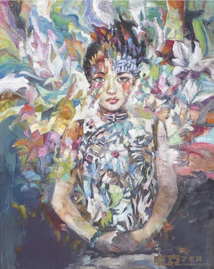 《海派旗袍之二 Oriental cheongsam 2》 王维安 60x80cm 2018年