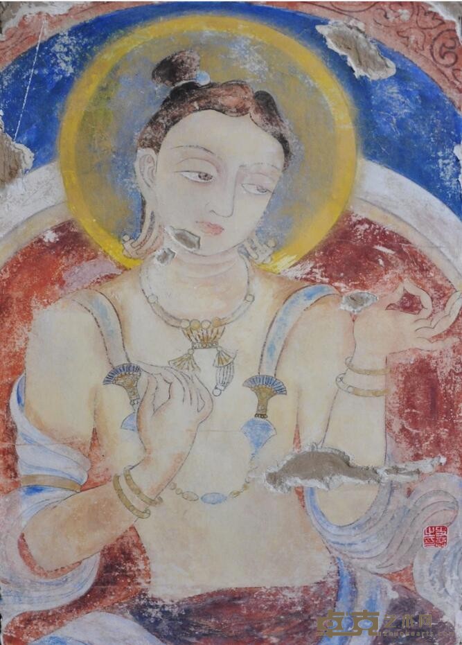 《消逝的记忆》 史蕊 40X60CM 2019 岩彩
