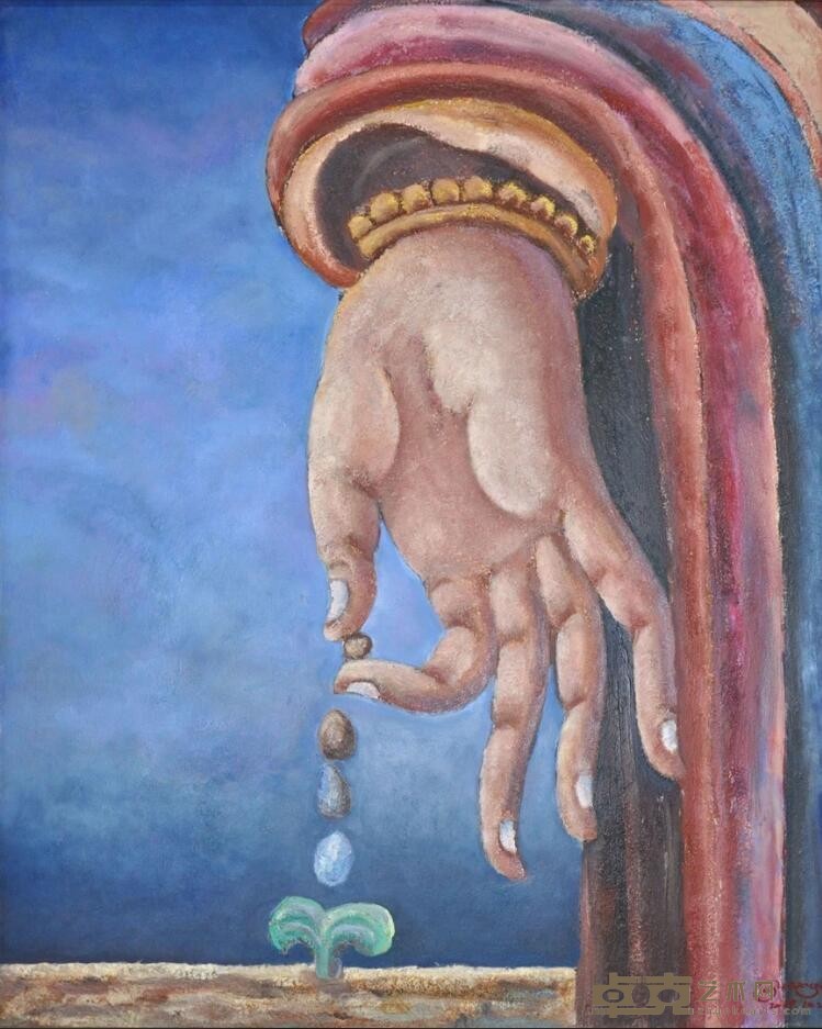 《甘露》 旦增平措 70X90CM 2019 综合材料
