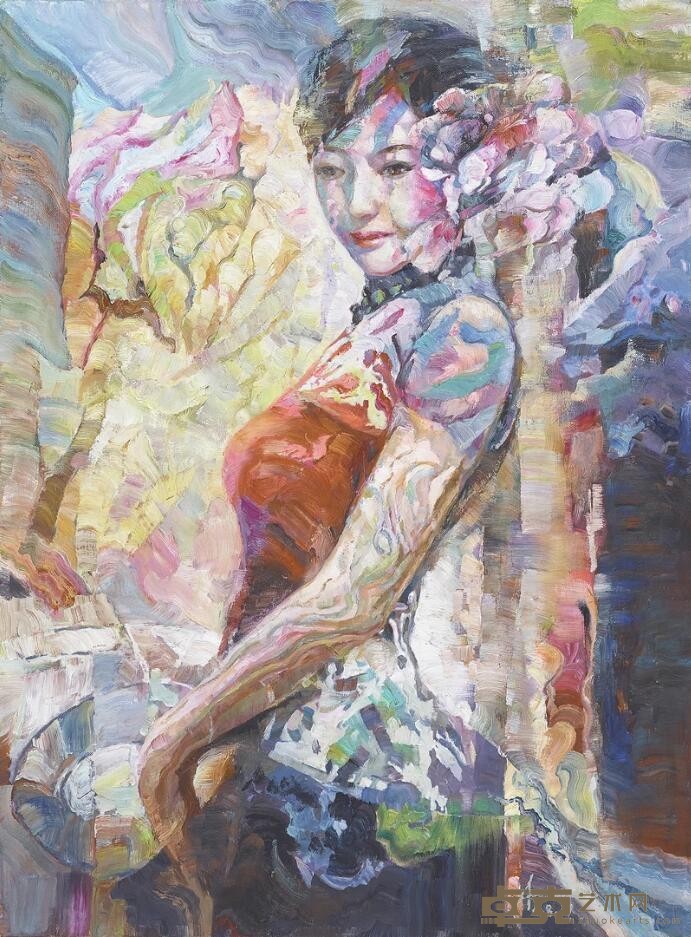 《海派旗袍4 Oriental cheongsam 4》 王维安 60x80cm 2018年